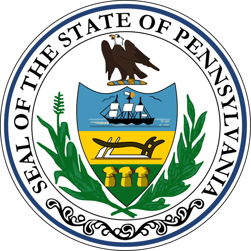 Seal of the state of Pennsylvania badge